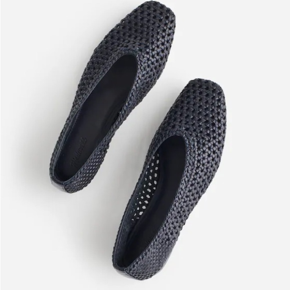 J Crew The Mylie Ballet Flat in Handwoven Leather NU884